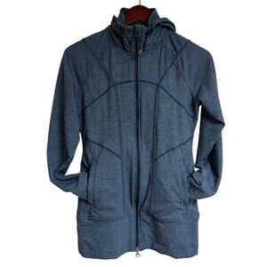 Athleta Long Sleeve Full Zip Lightweight Blue Jacket Women's Size S